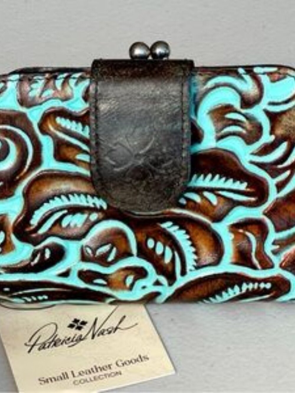 NWT Patricia Nash  Iberia Wallet Turquoise
